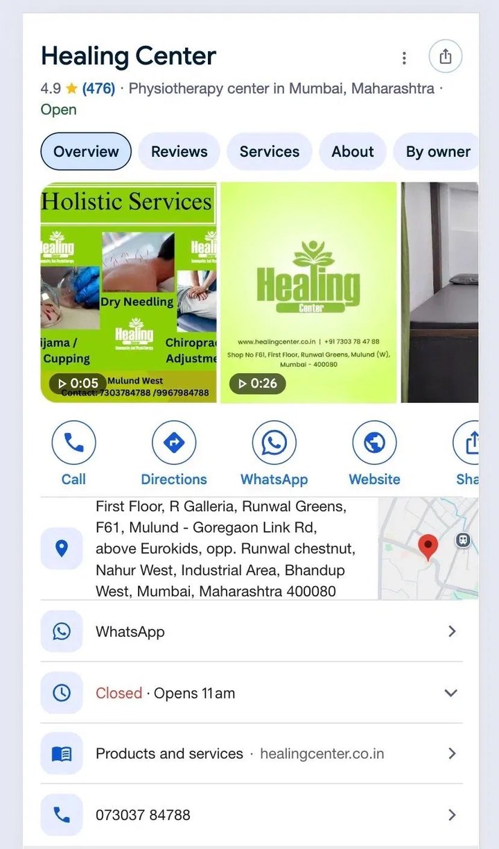 Healing Center - Verified on Google