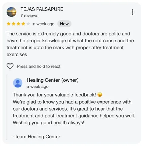 Google review screenshot