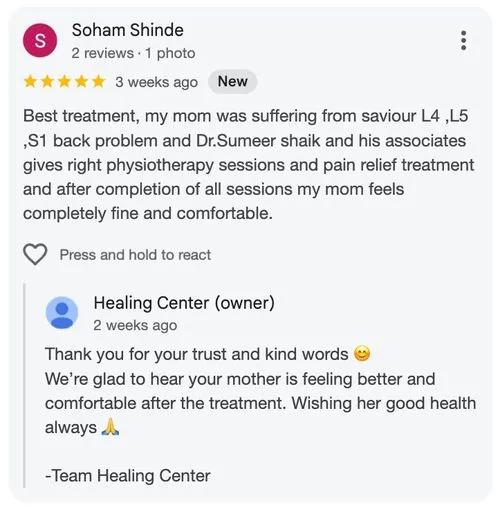 Google review screenshot